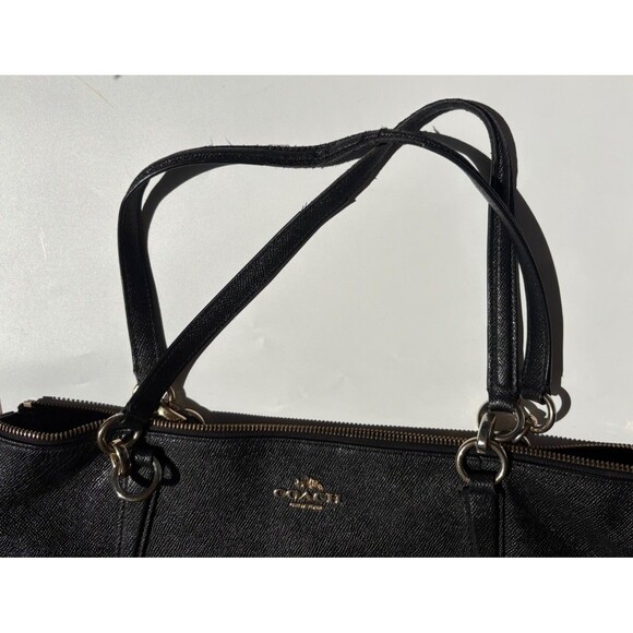 Coach Ava Tote Black Crossgrain Leather Bag - Picture 6 of 15